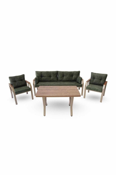Hanah Home Conjunto de Jardín 3+1+1 Verde